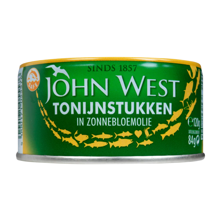 John West Tonijnstukken in Zonnebloemolie