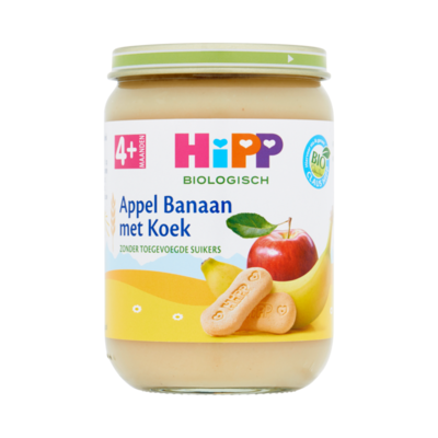 HiPP Biologisch Appel Banaan met Koek 4+ Maanden