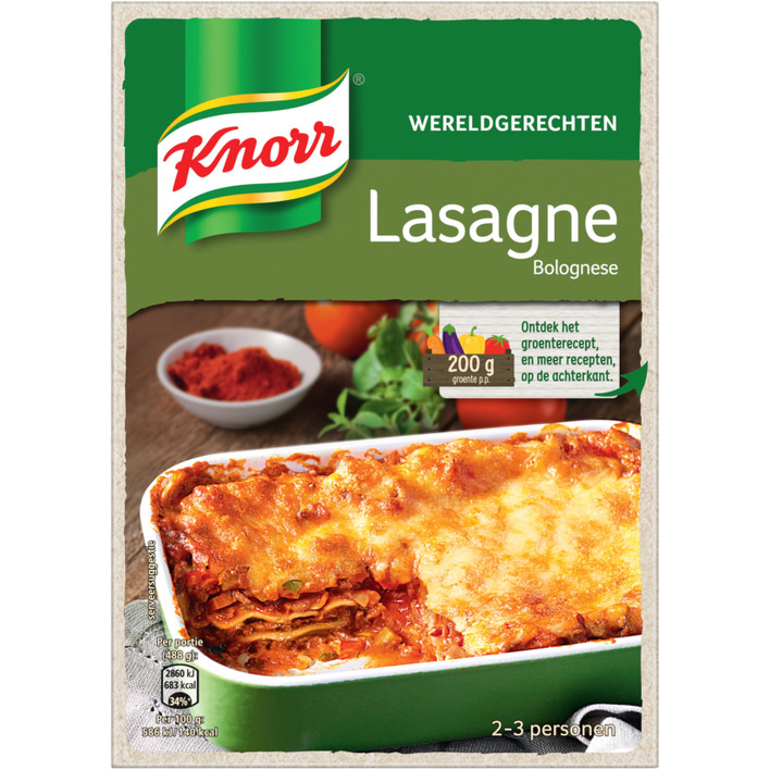 Knorr Wereldgerechten lasagne