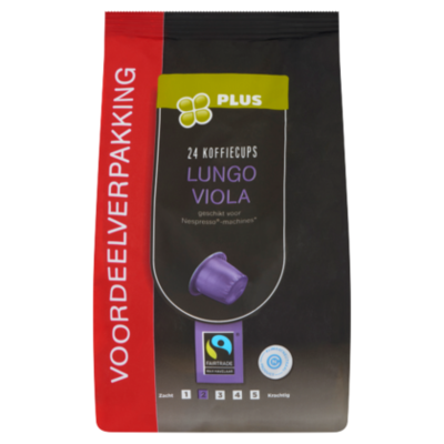 Huismerk Koffiecups Lungo Viola Fairtrade