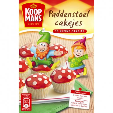 Koopmans Mix voor paddenstoel cakejes