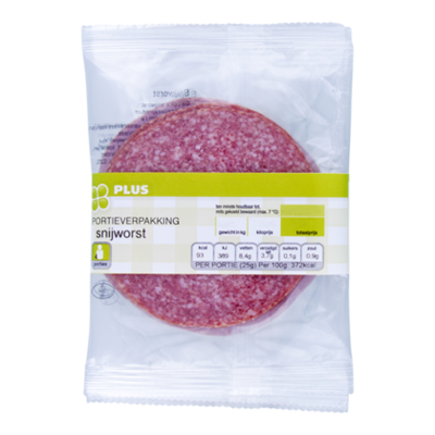 Huismerk Snijworst portieverpakking 4 x 25 gram