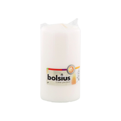 Bolsius Rustiek kaars wit 150 x 80