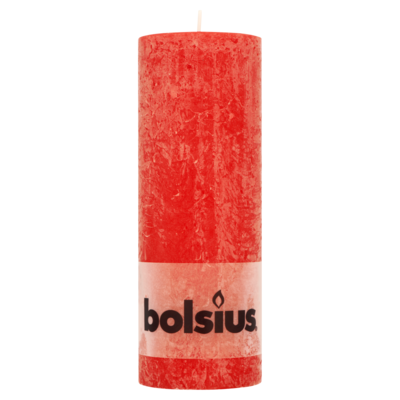 Bolsius Stompkaars rustiek rood 190x68 millimeter