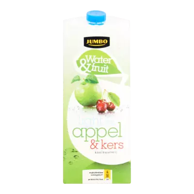 Huismerk Water & Fruit Light Appel & Kers Koolzuurvrij