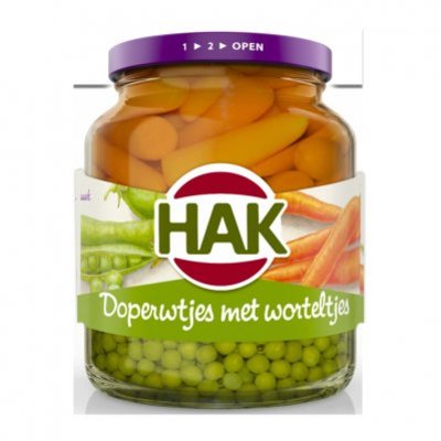 Hak Doperwtjes met worteltjes