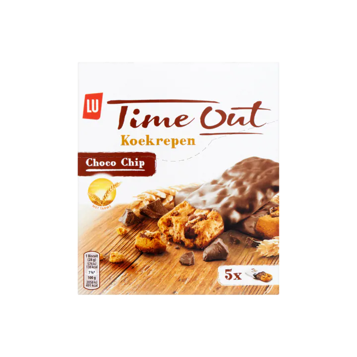 LU Time Out Koek Repen Choco Chip 5 Koekjes