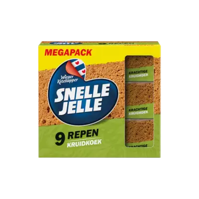Snelle Jelle Ontbijtkoek Kruidkoek Naturel Mega 9 Repen