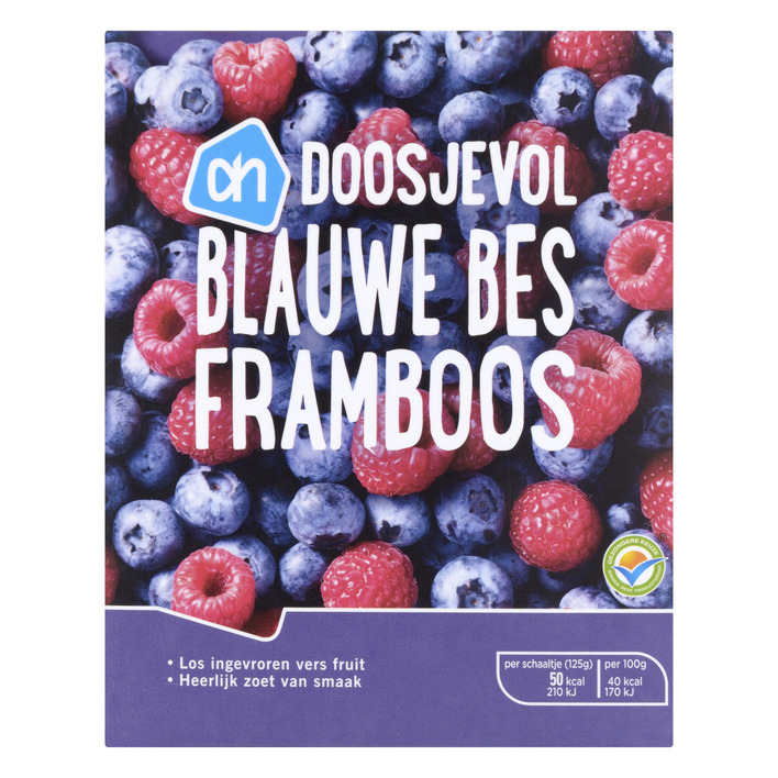 Huismerk Doosjevol blauwe bes-framboos