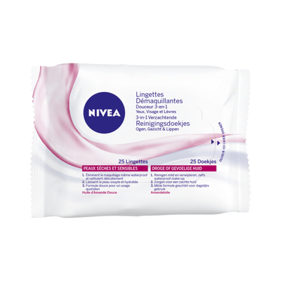 Nivea 3-in-1 verzachtende reinigingsdoekjes