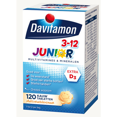 Davitamon Junior kauwvitamines 3-12 jaar