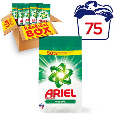 Ariel regular waspoeder kwartaalbox 75 wasbeurten