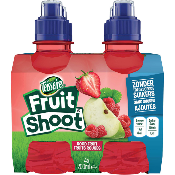 Teisseire Fruit shoot rood fruit 0% suiker