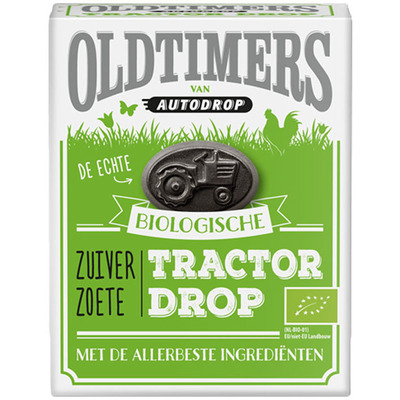 Oldtimers Biologische zuiver zoete tractor drop