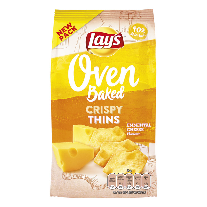 Lay's Oven crispy thins emmentaler kaas