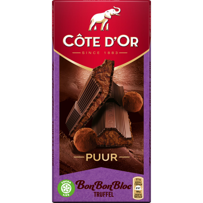Côte d'Or Bonbonbloc truffel puur
