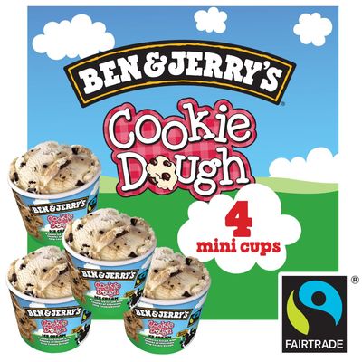 Ben & Jerry's Multipack Cookie Dough Ijs