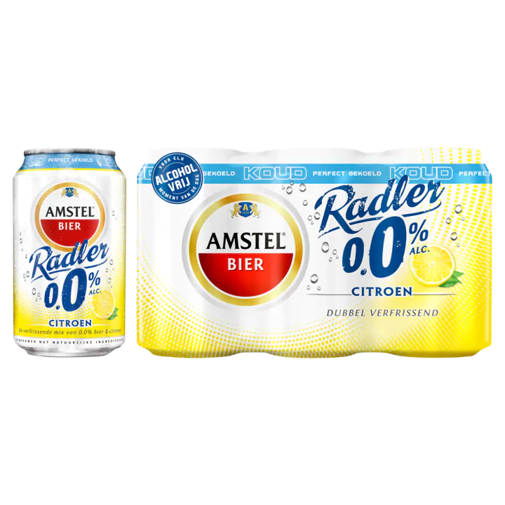 Amstel Radler 0.0 Bier Citroen Koud Blik