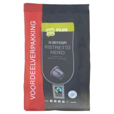 Huismerk Koffiecups Ristretto Nero Fairtrade