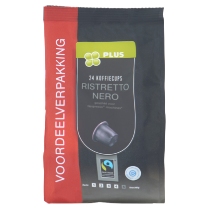 Huismerk Koffiecups Ristretto Nero Fairtrade