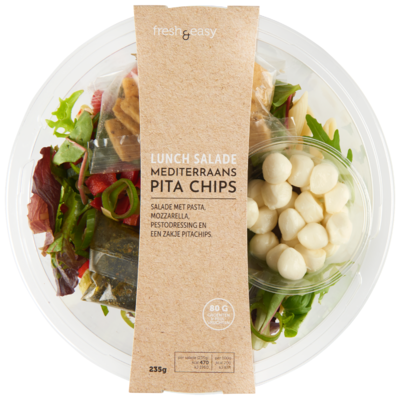 Fresh & easy Salade bowl mediterraans pita chips