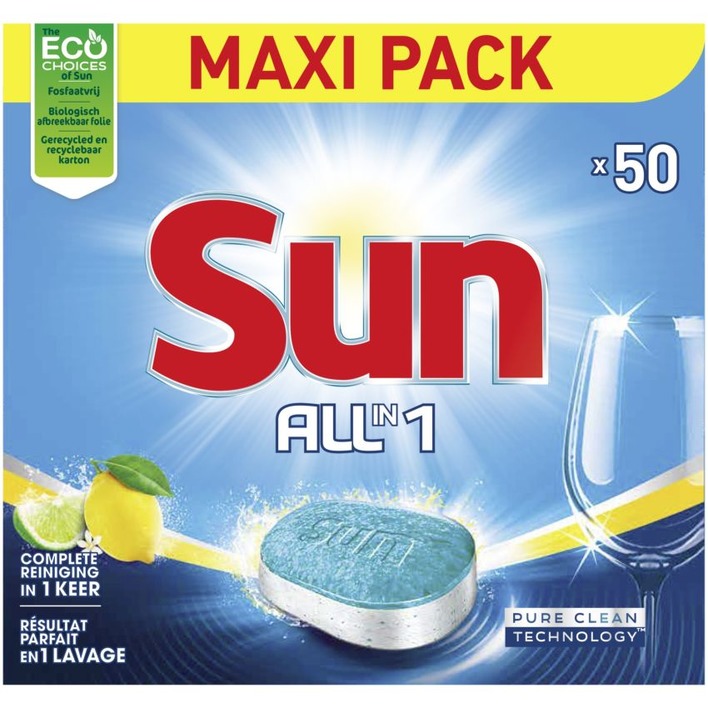 Sun All-in-1 vaatwastabletten citroen