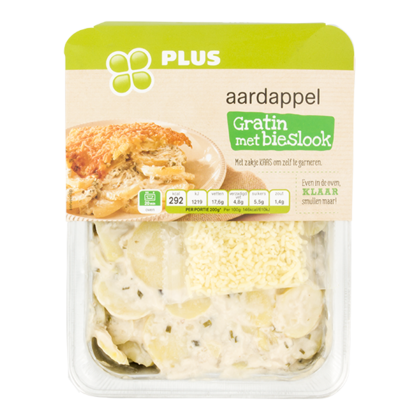 Huismerk Aardappelgratin bieslook met kaas