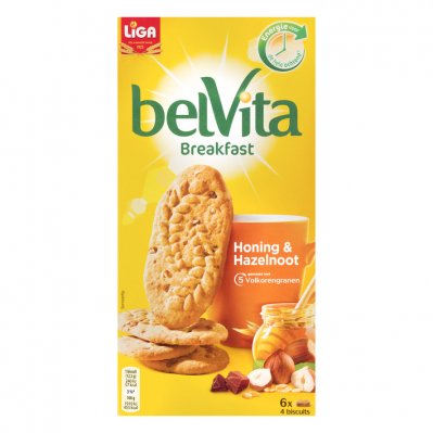 Liga Belvita biscuits honing en hazelnoot