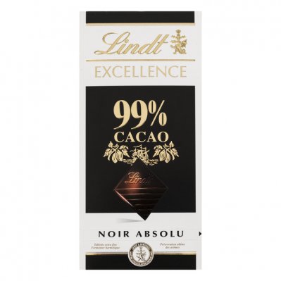 Lindt Excellence 99% cacao, dark noir