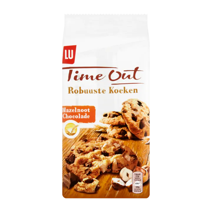 LU Time Out Robuuste Koeken Chocolade Hazelnoot 8 Biscuits