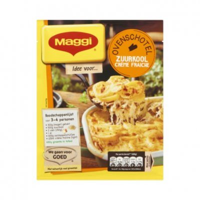 Maggi Ovenschotel zuurkool-crème fraîche
