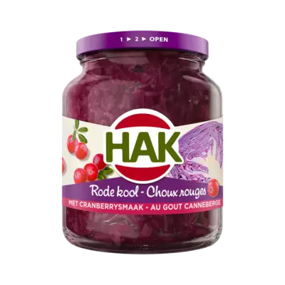 Hak Rode Kool met Cranberry Smaak