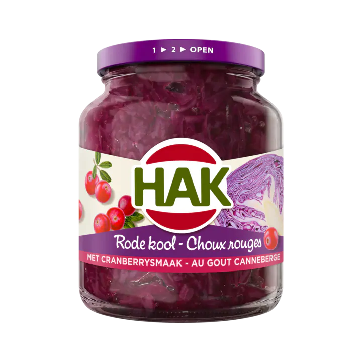 Hak Rode Kool met Cranberry Smaak