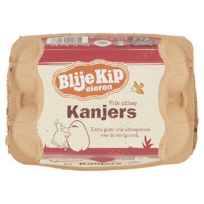 Blije Kip Kanjers, vrije uitloop eieren