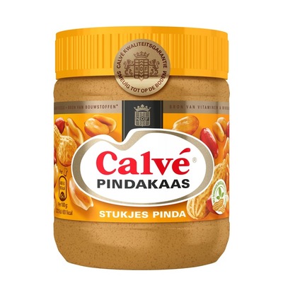 Calvé Pindakaas met stukjes pinda