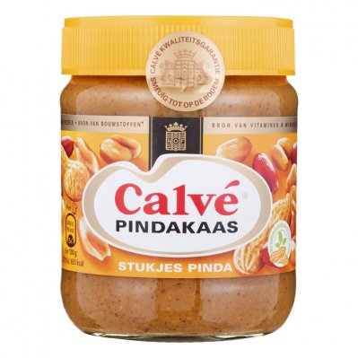 Calvé Pindakaas met stukjes pinda