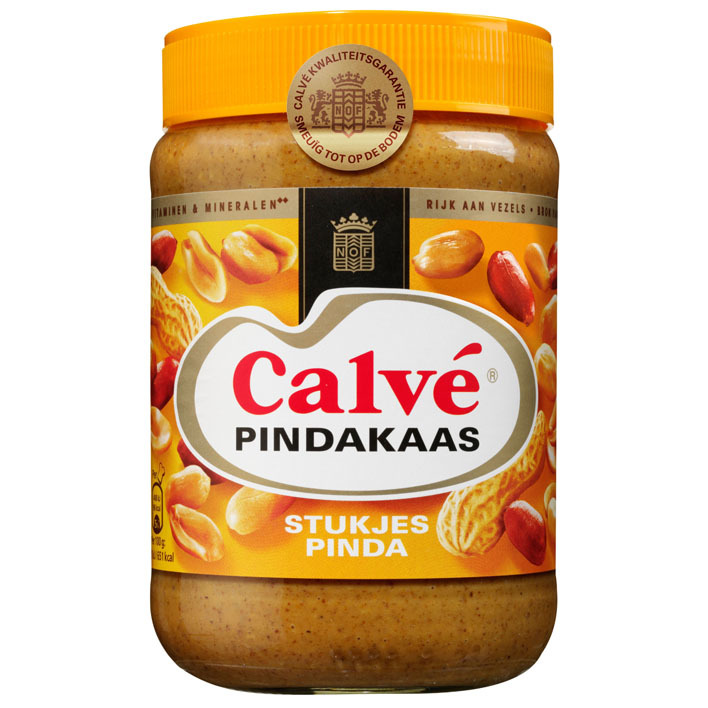 Calvé Pindakaas met stukjes pinda