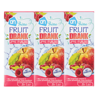 Huismerk Frisse fruitdrank appel-framboos