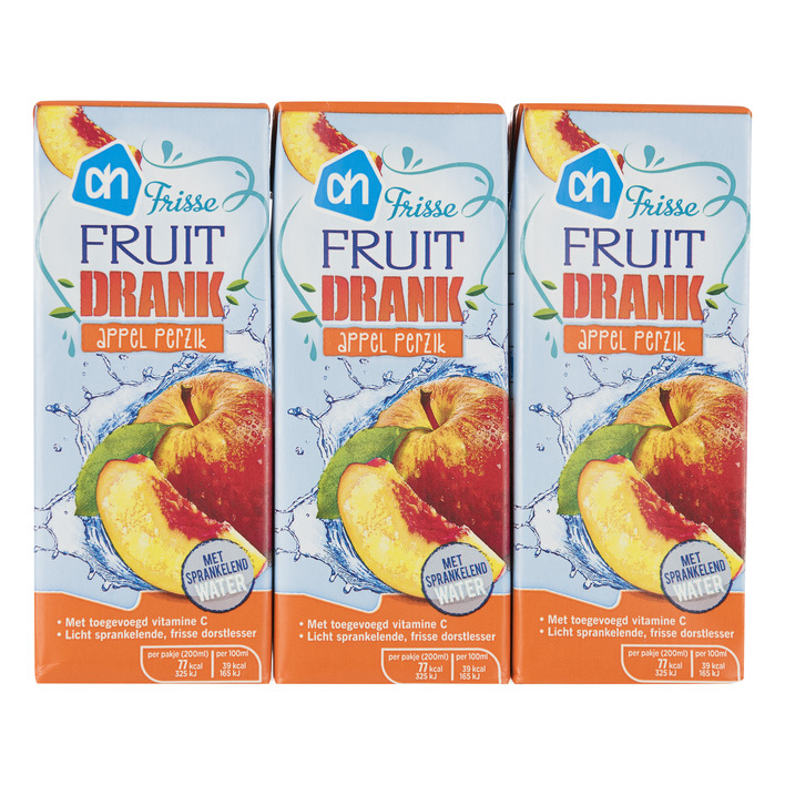 Huismerk Frisse fruitdrank appel-perzik