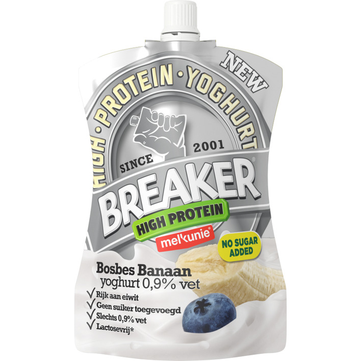 Melkunie Breaker high protein bosbes banaan