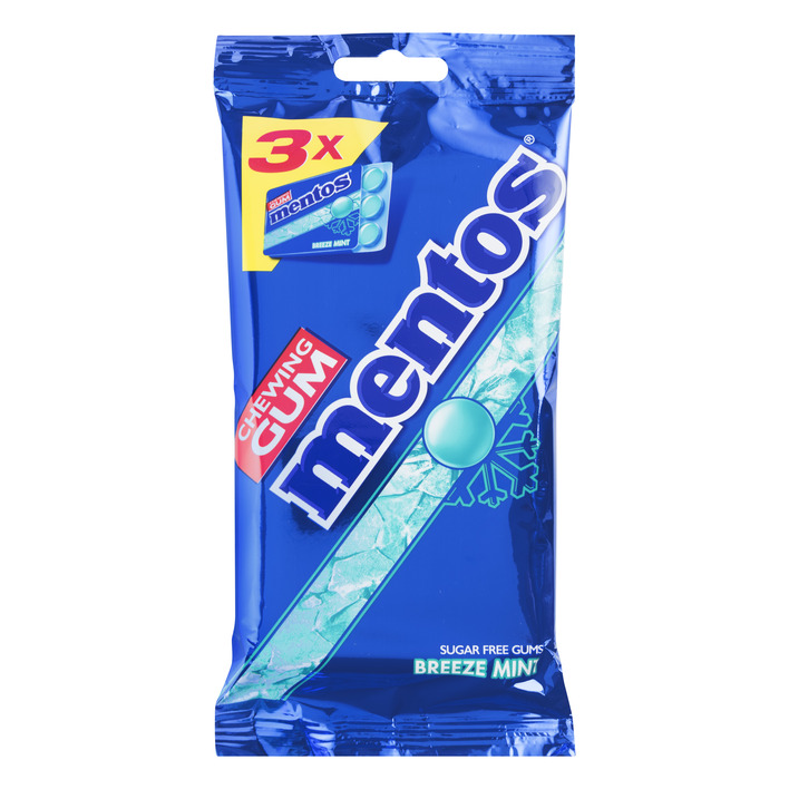 Mentos Gum Breeze mint 3-pack