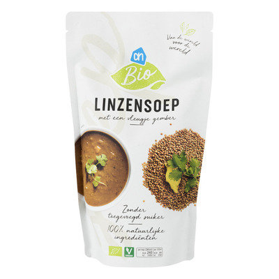 Huismerk Biologisch Linzensoep in zak