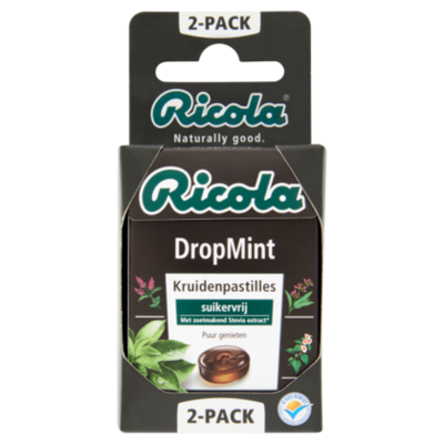 Ricola Dropmint suikervrij 2-pack