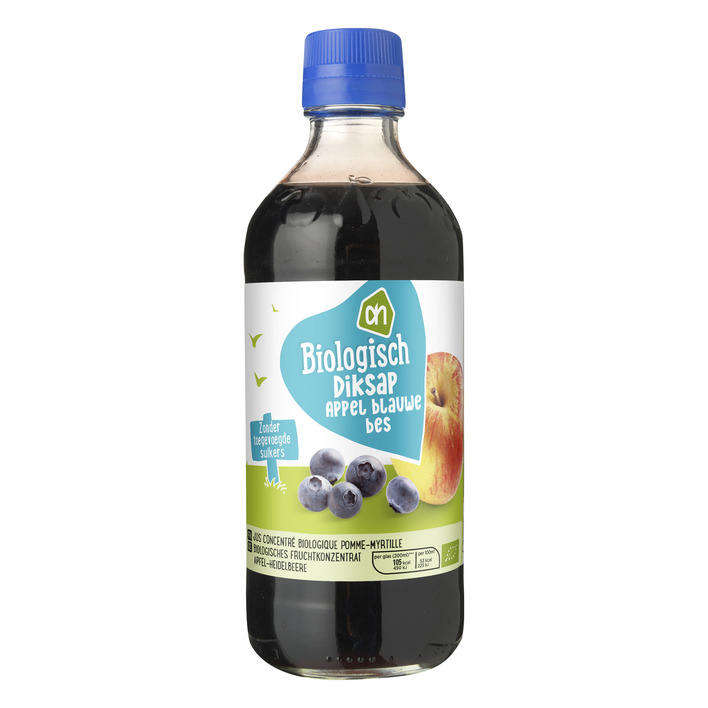 Huismerk Biologisch Diksap appel-blauwe bes