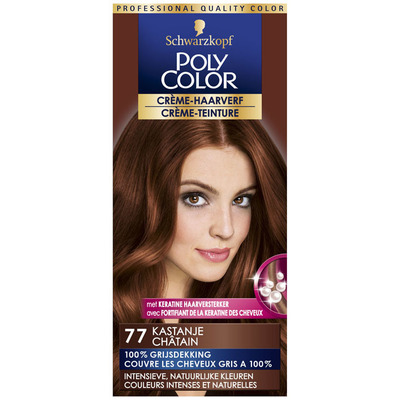 Schwarzkopf Poly Color crème haarverf 77 kastanje