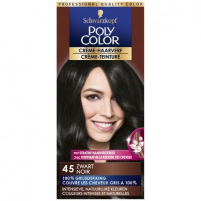 Schwarzkopf Poly color haarverf zwart 45