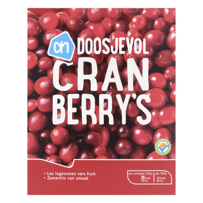 Huismerk Doosjevol cranberry's