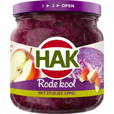 Hak Rode kool met stukjes appel