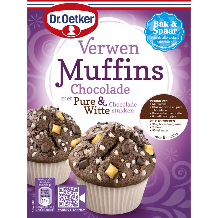 Dr. Oetker Verwen muffins met chocolade