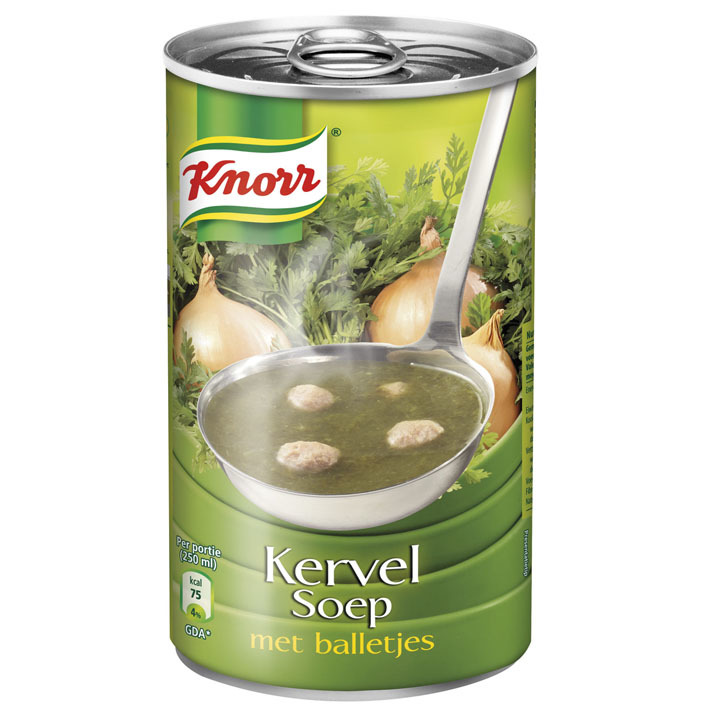 Knorr Kervelsoep met balletjes